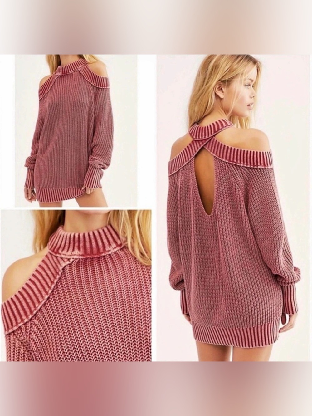 Free People Half Moon Bay Pullover Sweater Size Small